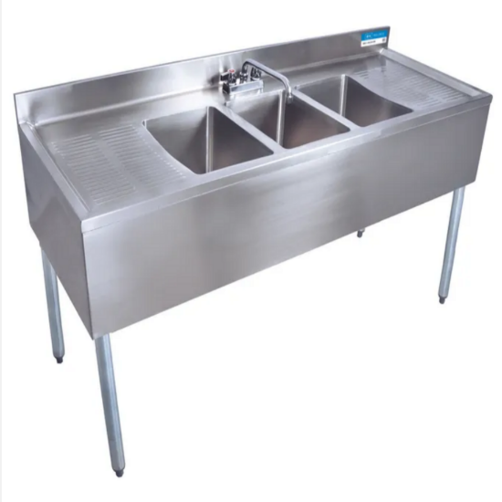 Picture of Bk Resources - UB4-18-496TS - 4-Compartment Underbar Dump Sink