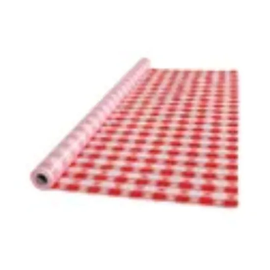 Picture of Hoffmaster - 113006 - 40 in x 100 ft Red Gingham Plastic Banquet Table Cover Roll