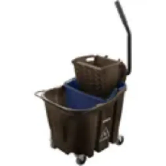 Picture of Carlisle - 9690401 - OmniFit™ Brown Mop Bucket Combo with Side Press Wringer and Soiled Water Insert