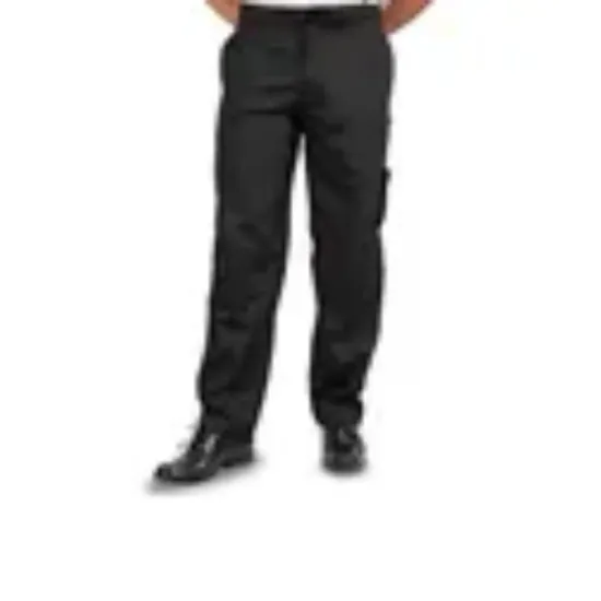 Picture of KNG - 2128BLK2XL - 2XL Men's Vented Black Chef Pants